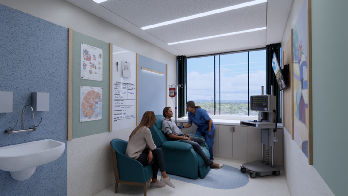 Clinical Research Centre Treatment Room Render