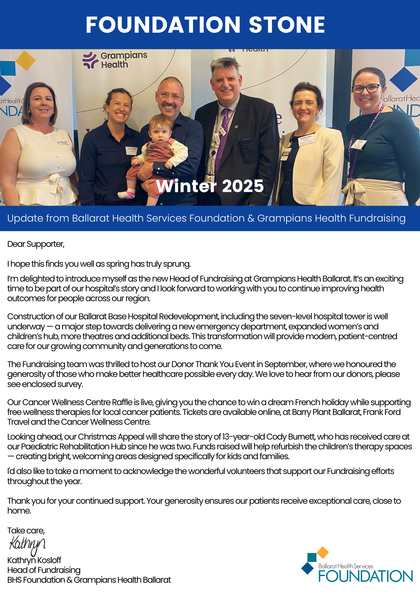 Foundation Stone Newsletter Spring 2025