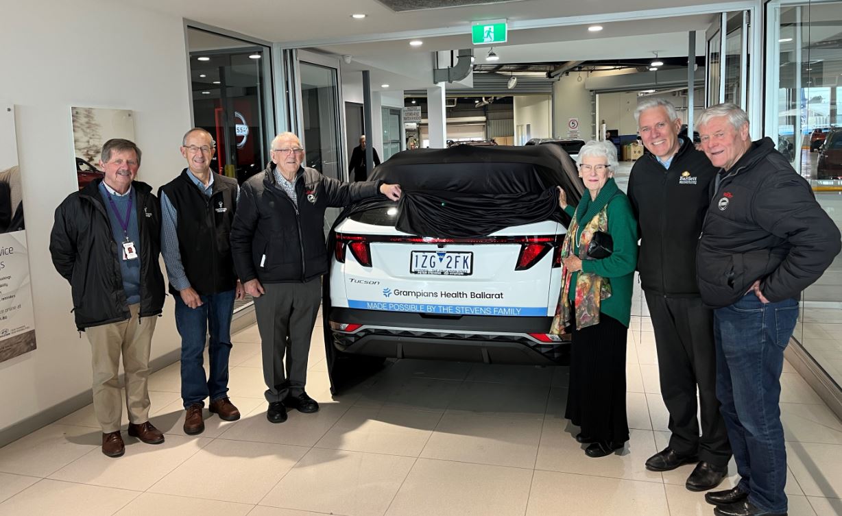 Peter Stevens Donates New Vehicle To Grampians Health Ballarat Cancer Centre’S Patient Transport Fleet
